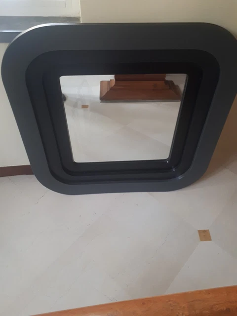SPECCHIO DA MURO DESIGN 1970S MIRROR Bicolore Stile Sottsass Black Grigio Londra