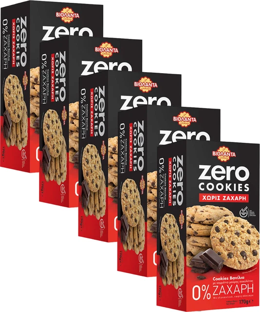 DOPPELKEKSE VANILLE-KEKSE MIT dunklen Schokostückchen ohne Zucker 850g ...
