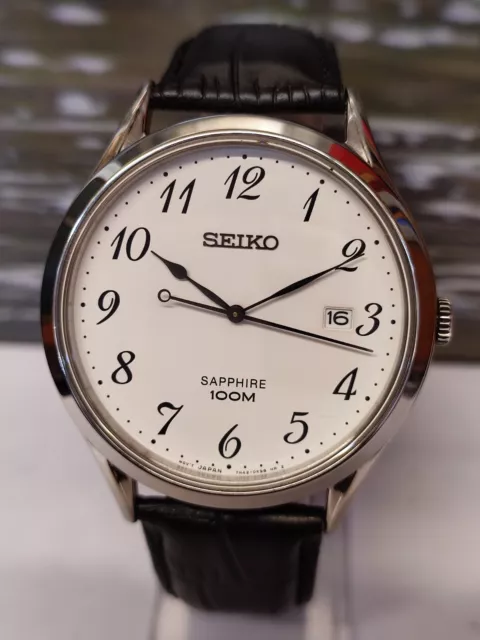 Wristwatch Quartz Cadran Blanc 7N42-0KS8 Japon HOMME Full Travail Vintage Montre