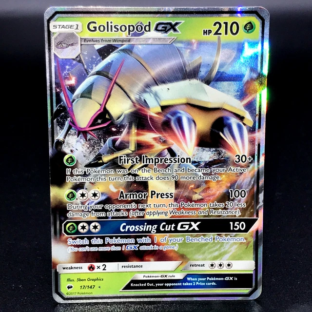 Golisopod GX - SM Burning Shadows 17/147 - Half-Art Rare Pokemon Card