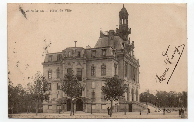 ASNIERES - Hauts de Seine - CPA 92 - l'Hotel de ville
