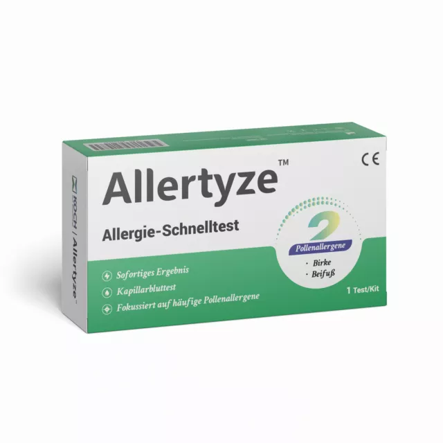 Allertyze Allergie-Schnelltest 2 Pollenallergene Selbsttest für zuhause