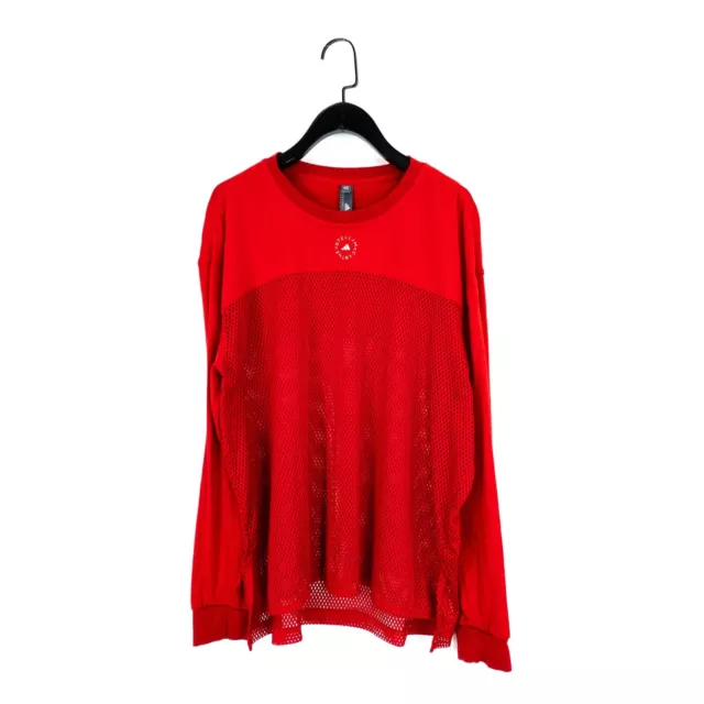 adidas Stella McCartney Red Mesh Long Sleeve Sports Top - Size 12