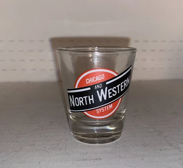 CHICAGO and NORTH WESTERN SYSTEM Railroad Shot Glass