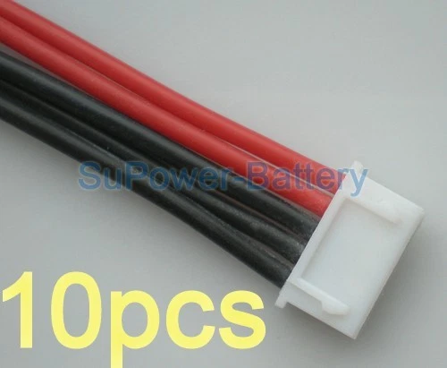 VUNIVERSUM Lot De 2 Câbles D'équilibrage JST-XH Premium 2S 3 Broches De 20 Cm - Câble De Charge XH Mâle Vers Femelle - Câble Adaptateur 24 AWG - Pour Batterie Lipo 7,4