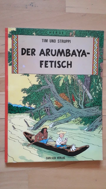 Tim und Struppi Der Arumbaya-Fetisch - TOP Z1 CARLSEN COMIC-ALBUM 1974 Hergé
