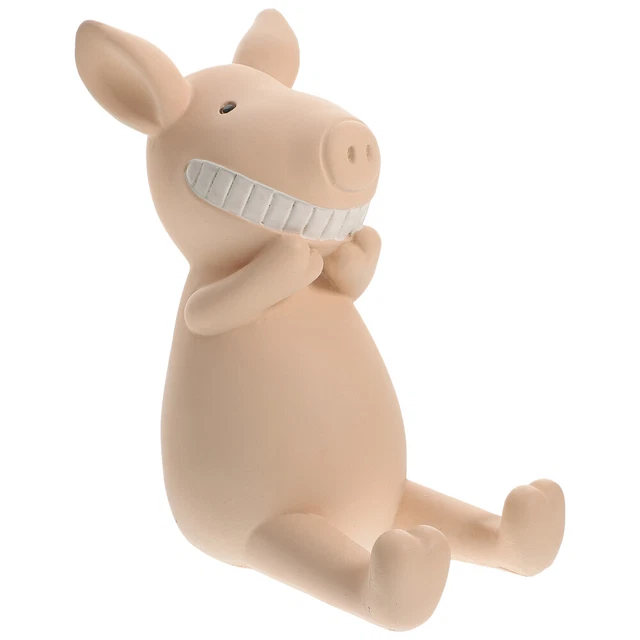 Soporte para teléfono inteligente de resina con soporte para cerdo teléfono móvil dibujos animados