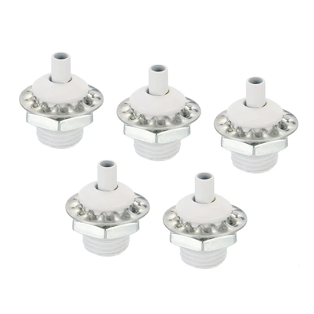 M10*1 Filettatura Cavo Guarnizioni Cordone Presa 5pz con Dado Rondella Bianco