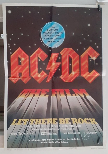 AC/DC LET THERE Be Rock The Film poster 1F + locandina playbill 1981 ...