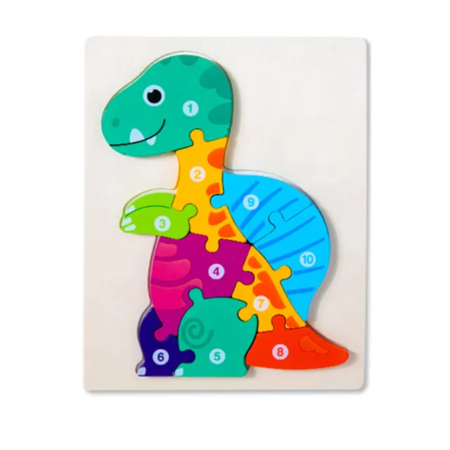 1 Set Puzzle Spielzeug kaputtsicher attraktiv stimulieren Kreativität Dinosaurier Spielzeug Multi