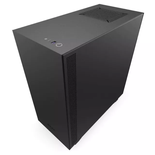 NZXT H510 Mid Tower Case - BLACK ATX WITH 1 FAN, OPENED NEVER USED