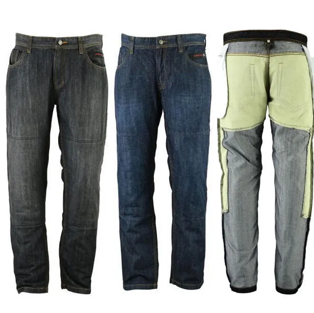 Mens motorbike Motorcycle Denim Trousers Jeans 2 Lengths with Protective Lining