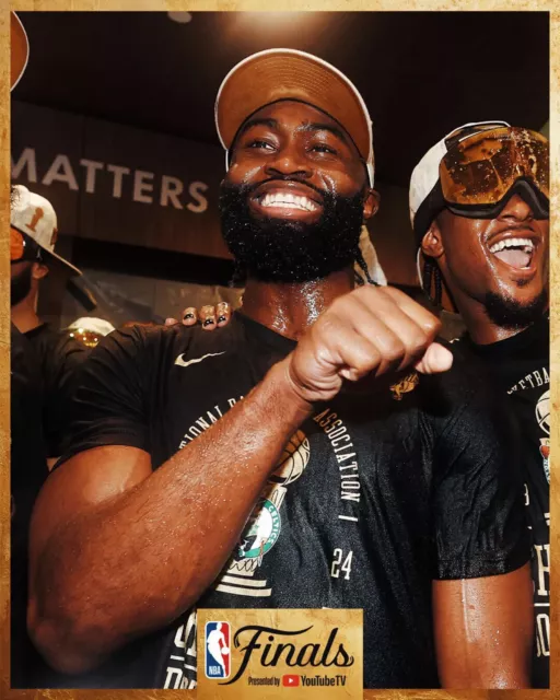 JAYLEN BROWN BOSTON Celtics 2024 NBA Finals Champions Locker Room 8x10