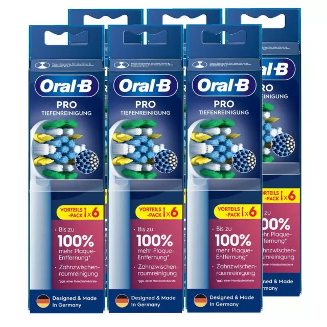 Oral-B Pro Tiefenreinigung Ersatz-Bürstenköpfe 6stk. - Zahnbürste (6er Pack)
