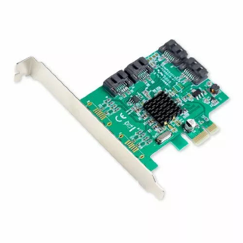 Syba SI-PEX40064 SATA III 4 Port PCI-e x1 Controller Card with Low Profile Brac