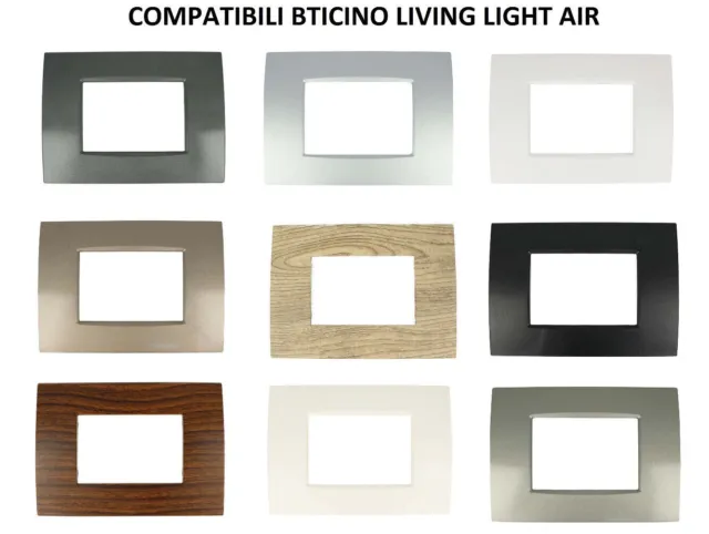 Placca Placche Compatibile Bticino Living Light Air 3M 4M 7M Supporti E Moduli 2