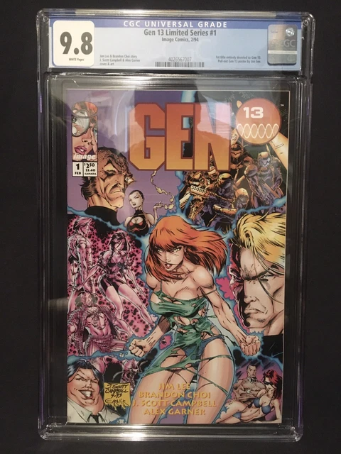 Gen 13 Limited Series #1 CGC 9.8 J. Scott Campbell, Image, New Uncirculated Case