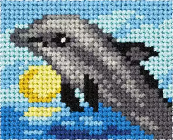 1x Embroidery Kit Dolphin Sewing Craft Tool Hobby Art UK Bulk Filoro