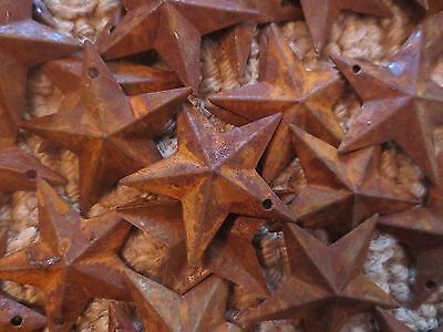 Lot of 100 Rusty Barn Stars 1.5 inch Rustic Primitive Country Rusted Dimensional