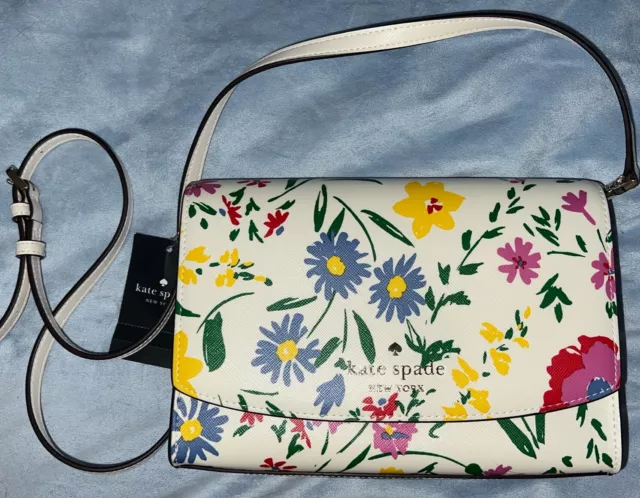 NEW Kate Spade Garden Bouquet Handbag Purse Multi-colored Flowers $299