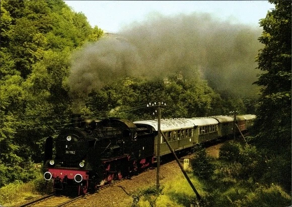 Ak Lok 38 1182 mit Sonderzug im Elstertal - 3409252