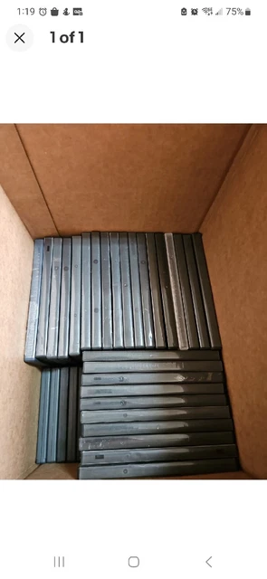 Lot of 50 Empty DVD Cases Single Disc Black - Good - Very Good Condition