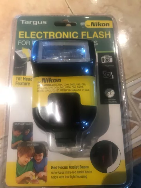 TARGUS TG-DL20N ELECTRONIC FLASH for NIKON DSLR CAMERAS w/ TILT HEAD FEATURE NEW