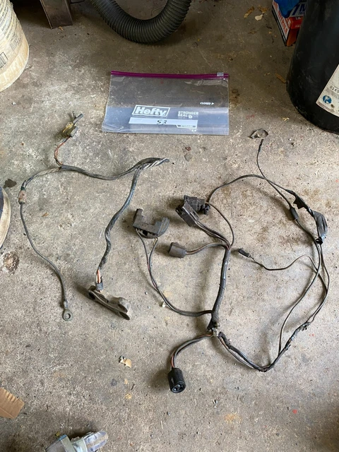 Lot of 2 Unk 1970s 1960s? Ford engine motor wiring harness coil 390? alternator