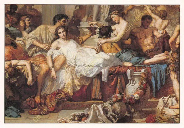 Postcard ART THOMAS COUTURE les Romains de la décadence