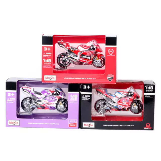 1/18 Maisto Ducati GP21 GP22 Pramac Racer Motorcycle Model Diecast Bike 2022 Toy