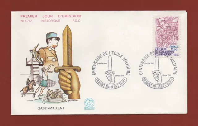 FDC 1981 - Centenaire Schule Military - Saint Maixent (3326)
