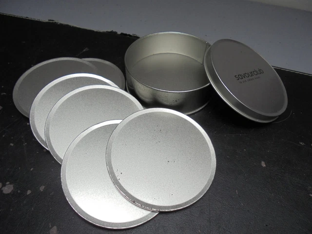 Sous-verres vintage en métal argenté en forme de canard / Lot de 7 / Aluminium forgé / Canards colverts de la campagne