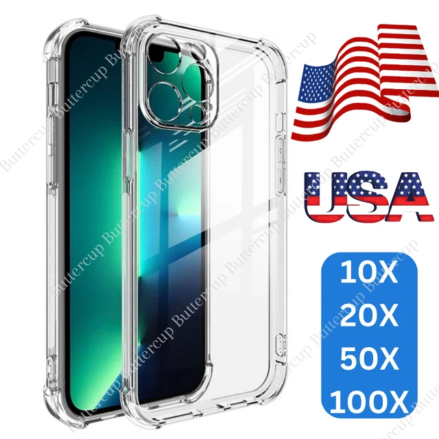 WHOLESALE BULK SHOCKPROOF Clear Case Cover Lot For iPhone 15 14 13 12
