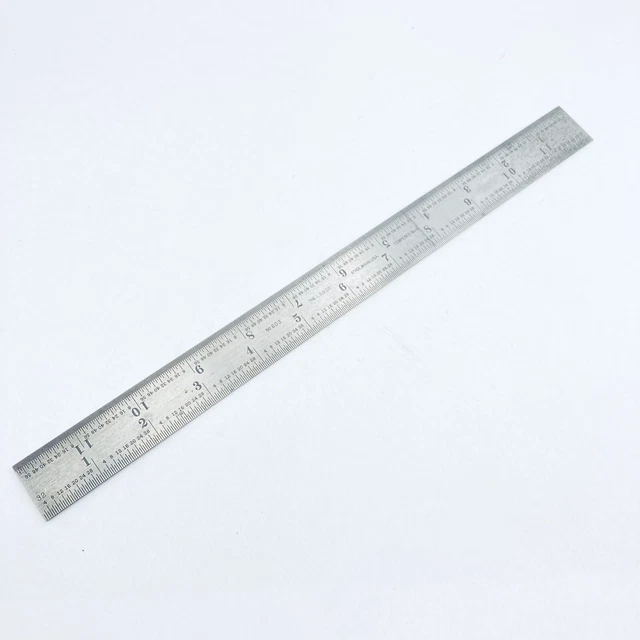 Starrett No. 603 12 Inch Long Tempered Steel Rule with Inch & End Graduations