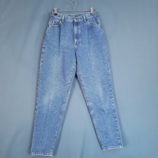 LEE RIDERS MOM Jeans Relaxed Fit Denim Pants Tapered Leg High Rise Blue ...