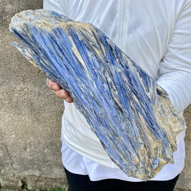 18.1LB Rare!!Natural beautiful Blue KYANITE with Quartz Crystal Specimen Rough