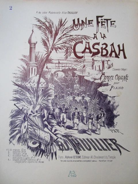 Karen Tual La Fete Dans La Cour リトグラフ LITHOGRAPHIE LA FETE Dans La Cour Karen Tual N° 9/200 EUR 90