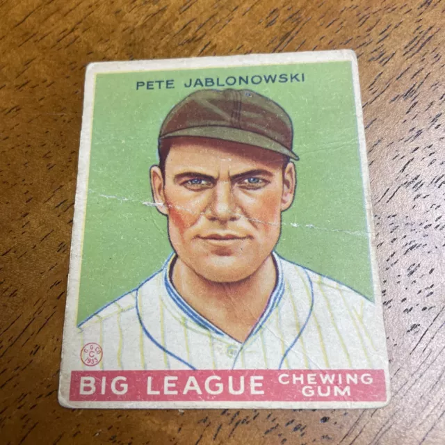 1933 Goudey #83 PETE JABLONOWSKI BIG LEAGUE CHEWING GUM New York Yankees