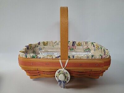 Longaberger 2000 Mother’s Day Early Blossom’s Basket With Protector Liner 11x7"