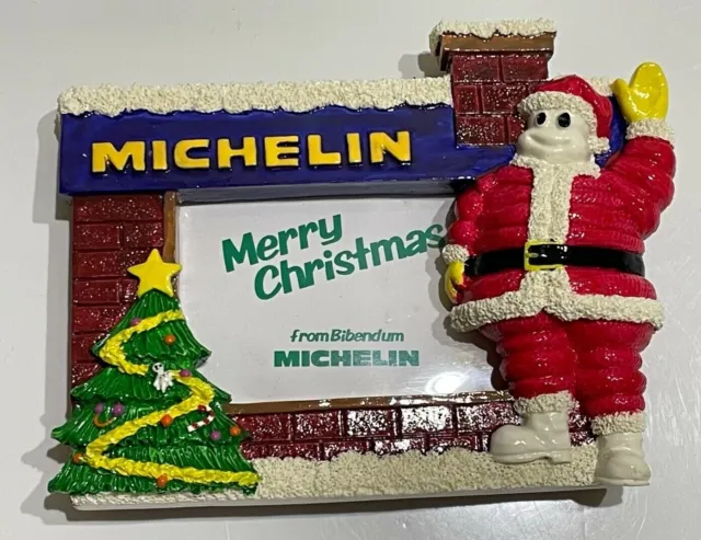 Michelin man Christmas photo frame with Bibendum Figure Very Good+ Very Rare!!