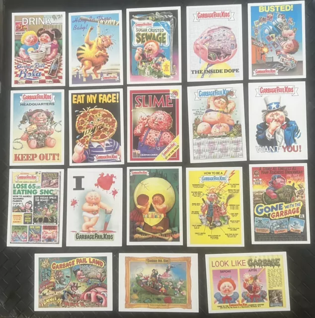 2015 Garbage Pail Kids 30th Anniversary Mini Poster Set Of 18 Complete Rare