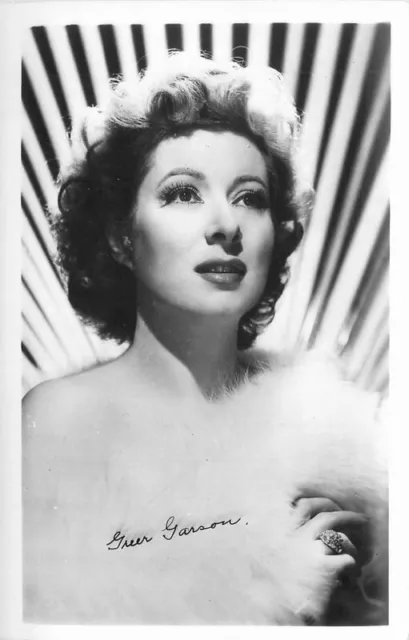 Gorgeous Movie Star Actress Greer Garson RPPC Photo 1940s Postcard 22-2628