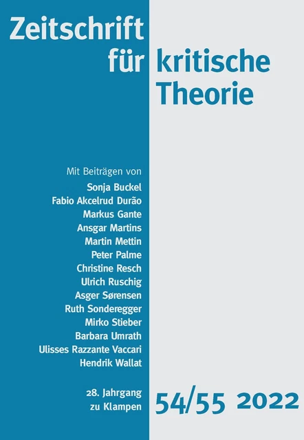 Sonja Buckel (u. a.) | Zeitschrift für kritische Theorie / Zeitschrift für...