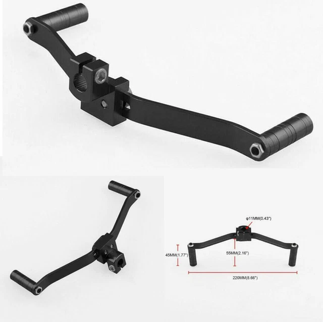 2 WAY GEAR Shift Lever Pedal Footrest Shifter Black Universal