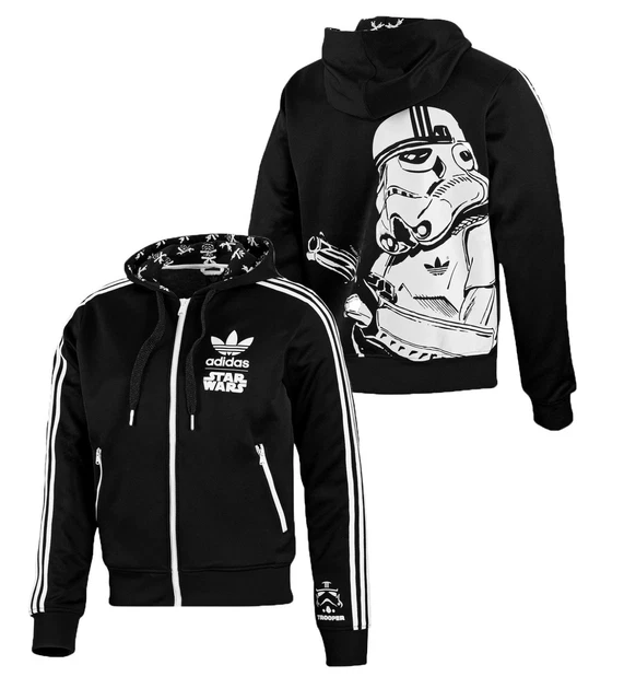 New Adidas Original Stormtrooper Jacket StarWars Flock Track hoodie Black P99646