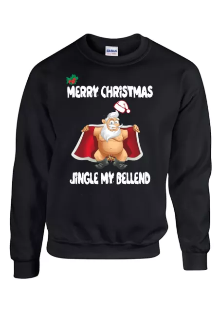 Ugly Christmas Jumper, Jingle My Bellend fun Novelty Festive Jumper