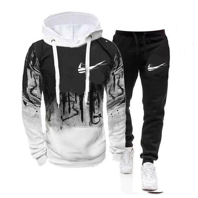 nuova tuta da uomo  felpa con cappuccio pantaloni NIKE 3