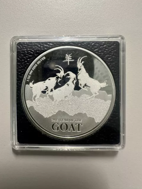 Niue - Lunar Ziege / Goat 2015 - 1 Unze Silber / Silver