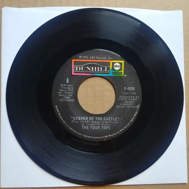 THE FOUR TOPS Keeper Of The Castle 45 7" FUNK R&B SOUL Record Vinyl Records 1972