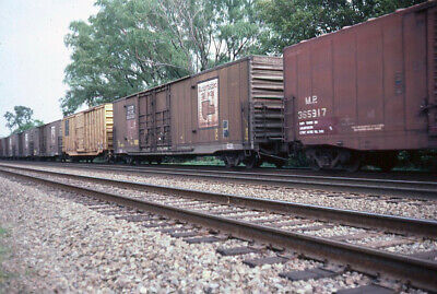 Railroad Slide - Union Pacific #? Box Car 1985 La Grange Illinois Freight Train